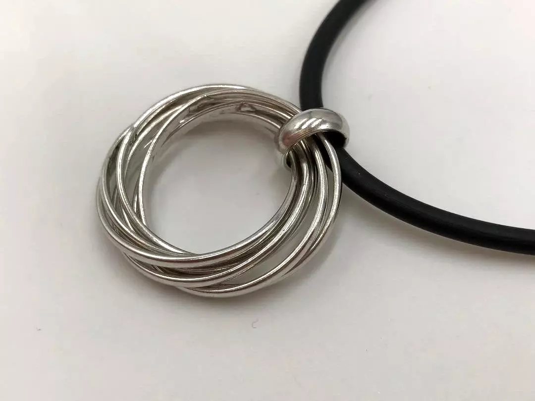 7 interlocking cheap rings necklace