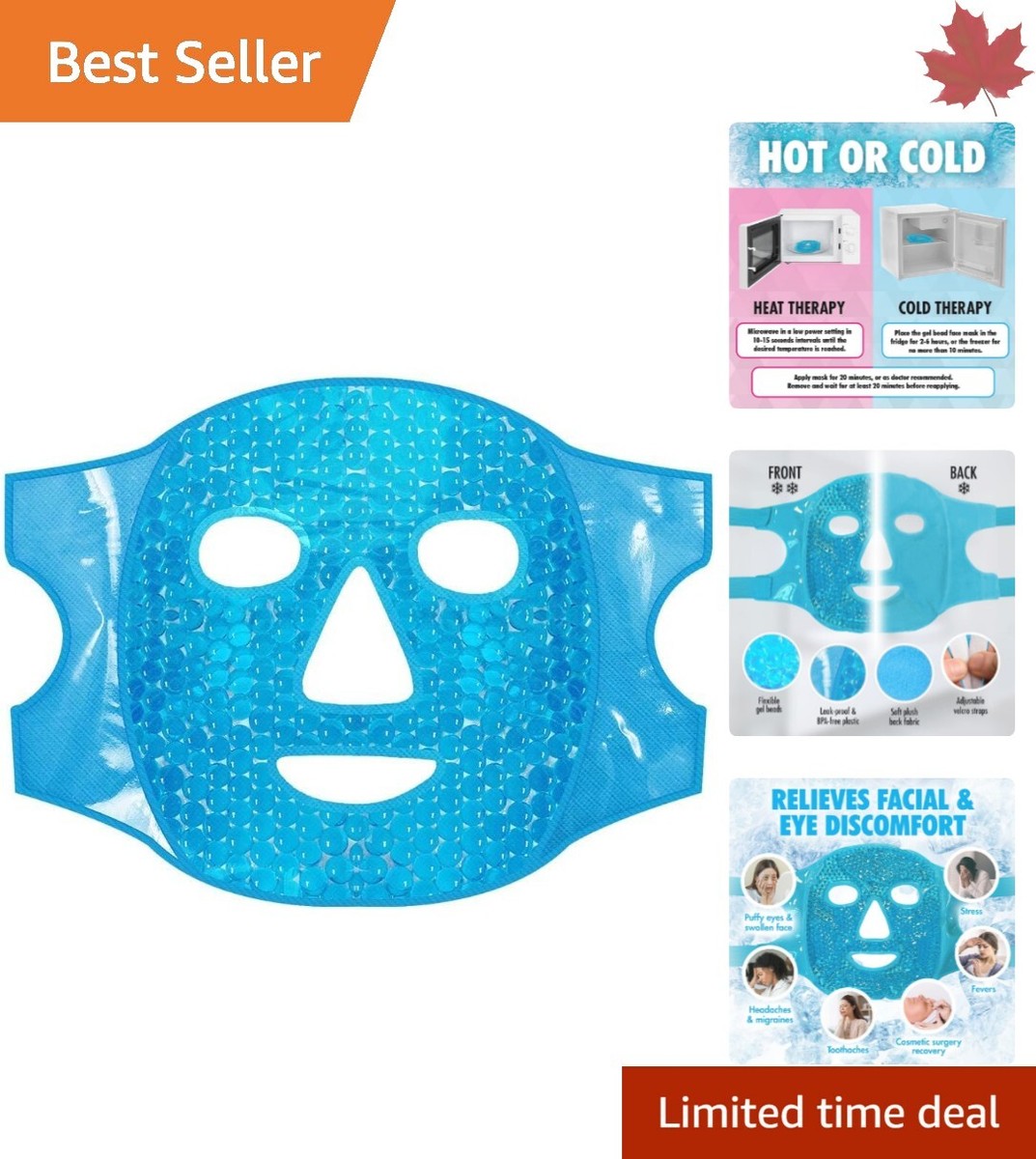 Doctor Developed Ice Face Mask - Multi-Use Gel Bead Face Ice Pack