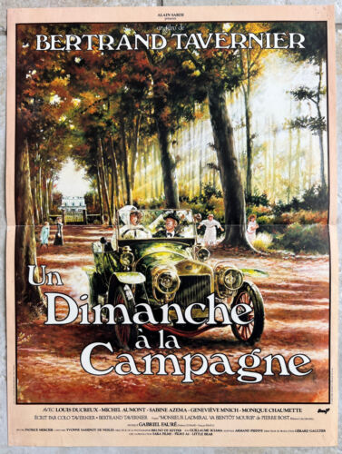 UN DIMANCHE A LA CAMPAGNE, Tavernier, Affiche originale 1984 Poster ciné 60X40