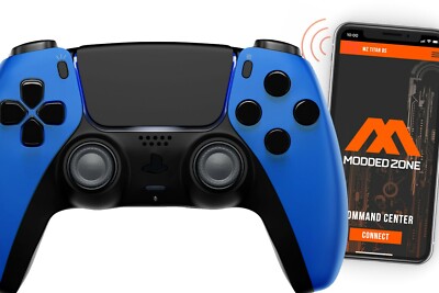 Soft Blue Smart Rapid Fire Custom Modded Controller compatible with PS5 FPS
