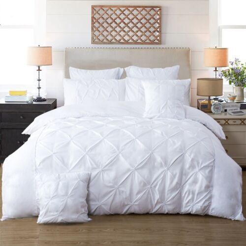 Diamond Embroidery Pintuck Queen/King/Super Size Bed Duvet/Doona/Quilt Cover Set - Picture 2 of 19