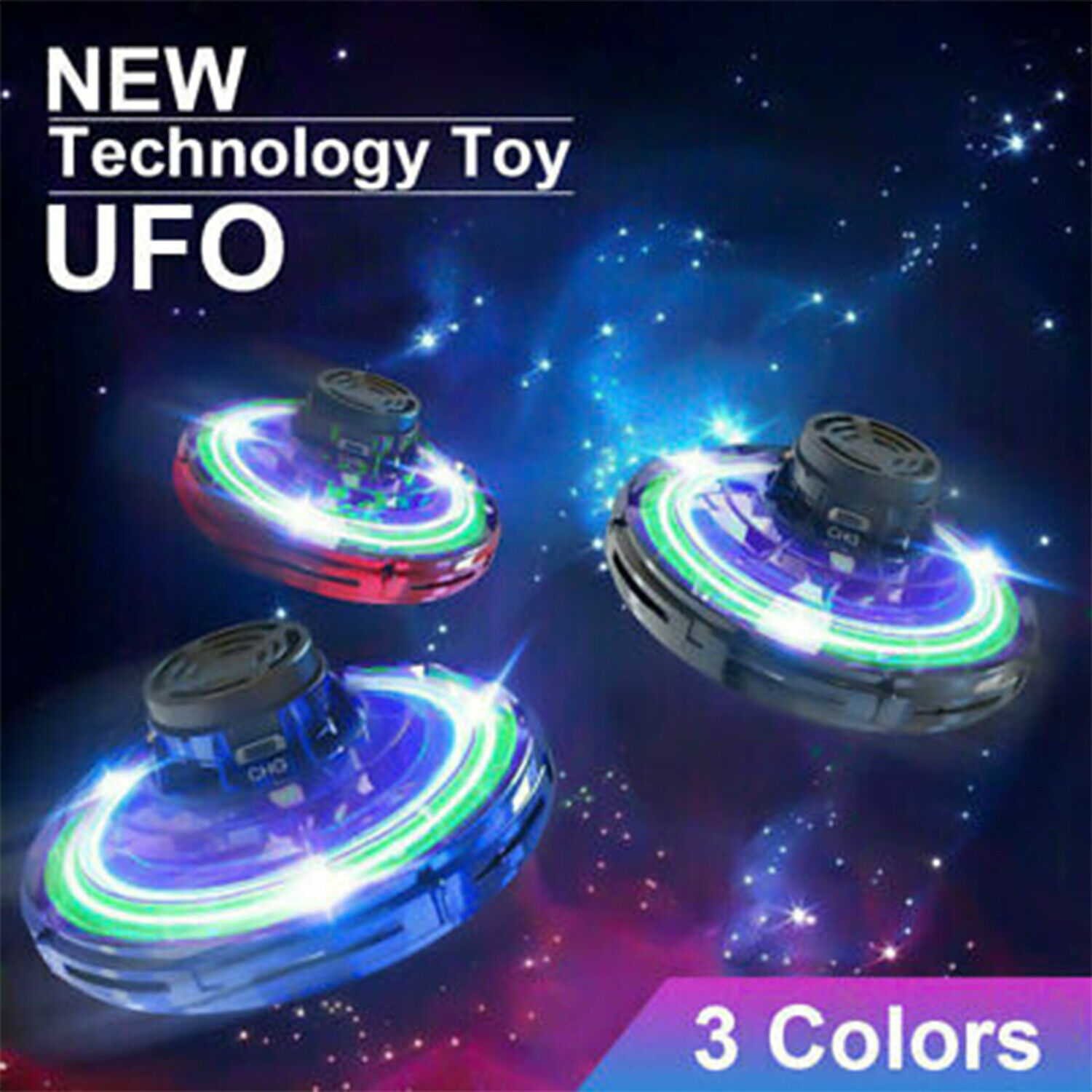 360° Mini UFO Drone Aircraft Smart Hand Controlled Flying Toy Kids