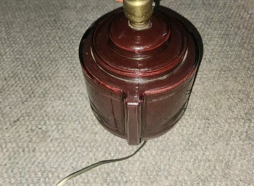 VTG Wilhelm Hunt Diederich Art Deco Lamp Brown Nude Man With Dogs Hunting - Picture 12 of 17