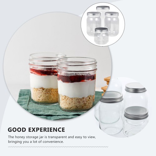 4 Pezzi Bottiglie Sigillate Barattoli Marmellata Casa Piccolo Dispenser Miele - Foto 10 di 12