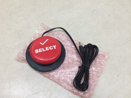 Ablenet "Select" Button Red Wired Jelly Bean Push Switch UAID Accessibility