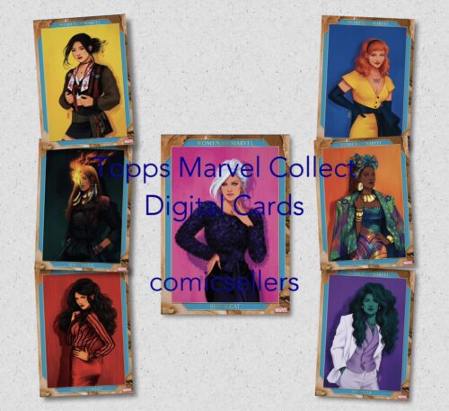 Topps Marvel Collect 2021 Women of Marvel - 7 Card Bronze Set No Award [Digital] - Picture 1 of 8