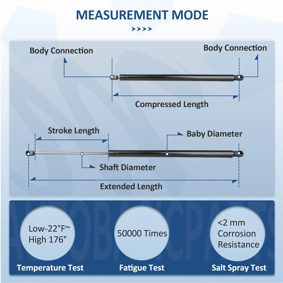 For 2004-2010 Toyota Sienna Qty 2 Rear Liftgate Tailgate Hatch Lift Supports - Imagem 4 de 4