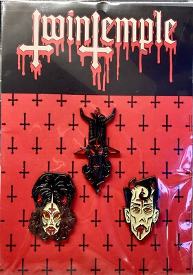 😈 TWIN TEMPLE Unholy Trinity 3 Pin Set 2023 God Is Dead Tour Enamel ...