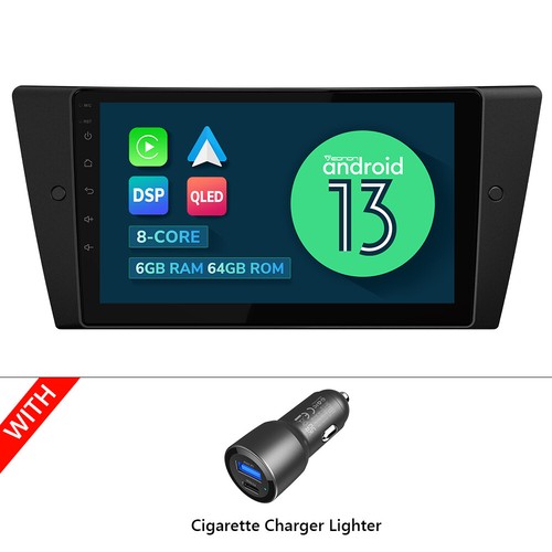For BMW 3 Series E90 E91 E92 E93 9" Android 13 6+64 GPS Car Stereo Radio CarPlay - Picture 30 of 35