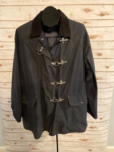 Vintage Blue Polo Ralph Lauren Barn Jacket Barn Buckles Stadium Sz