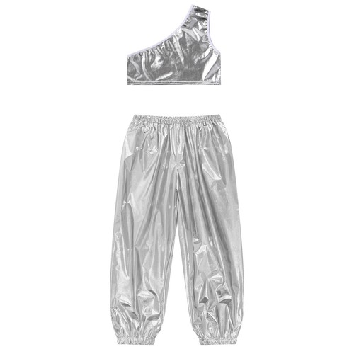 Kids Girls Vest And Trousers Show Tracksuit Dance Crop Top With Pants Stage - Picture 49 of 83