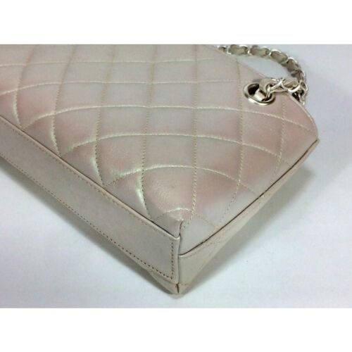 CHANEL Coco Mark Handbag Chain Shoulder Bag LambskinLeather Pink Silver W/B Auth - Picture 14 of 17