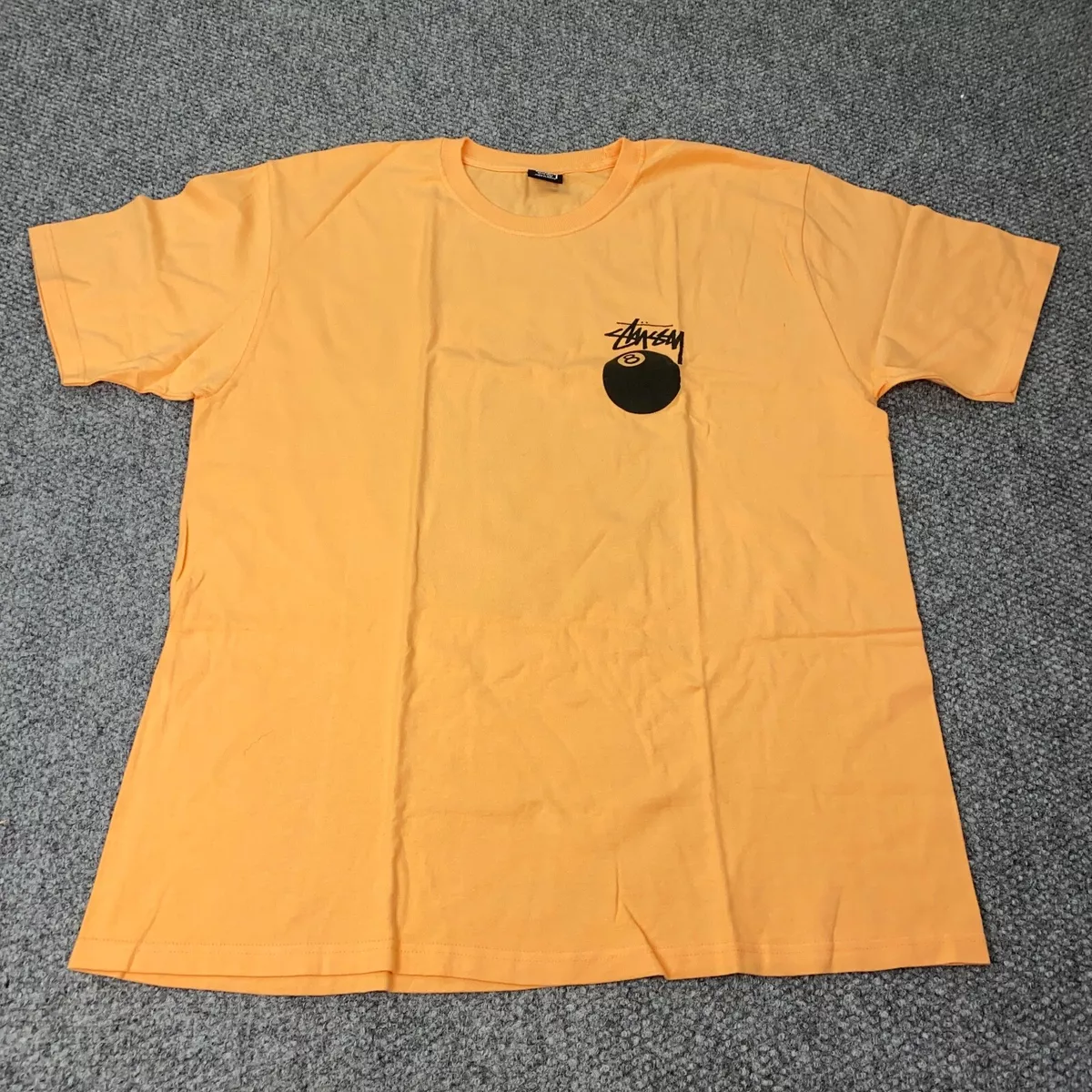 Stussy 8 Ball Tee Mens XL Orange Pigment Dyed Pool Billiards Stussy 8 Ball Tee Mens XL Orange Pigment Dyed Pool Billiards