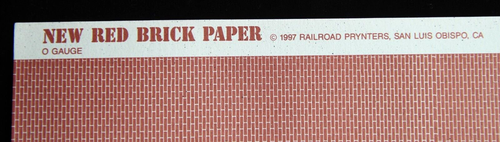 O Maßstab NEU ROTER ZIEGEL Baupapier 11x17 Blatt Vintage 1997 Eisenbahn Drucker - Bild 2 von 3