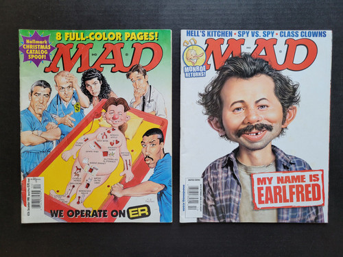 MAD MAGAZINE ~LOT OF 2 ISSUES ~# 376 ER OPERATION + # 470 MY NAME IS EARL !