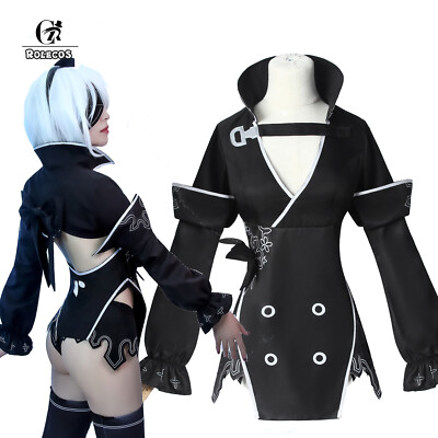 Nier 2b Cosplay Costume Nier Reincarnation Cosplay Black Gothic Halloween Outfit Ebay