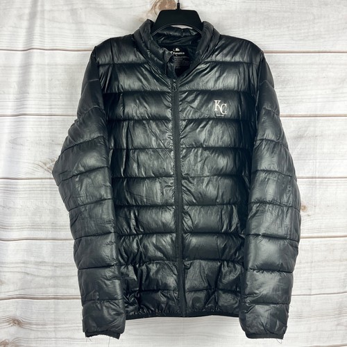 Fanatics Kansas City Royals Men's XL Black Puffer Jacket Logo FLAWS DAMAGE