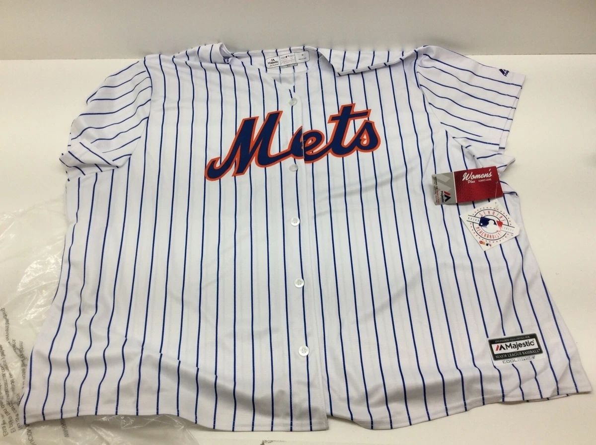 Women's New York Mets Majestic White Home Cool Base Jersey 3X Large