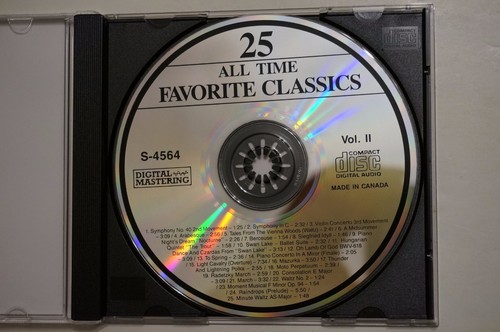 25 ALL TIME FAVORITE CLASSICS VOL. II CD MADACY S-4564 CANADA IMPORT - Picture 4 of 4