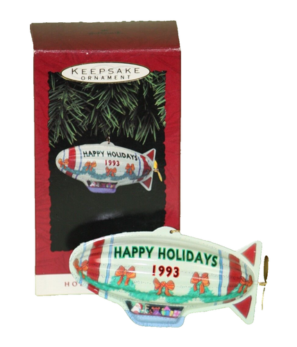 Hallmark Keepsake Ornament Tin Blimp Zeppelin Holiday Fliers 1993 Box FREE SHIP - Picture 1 of 5