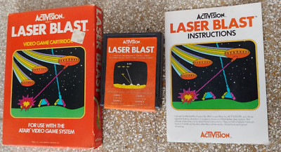 Laser Blast (Activision 1982) for Atari VCS 2600 (Modul Manual Box) working CIB