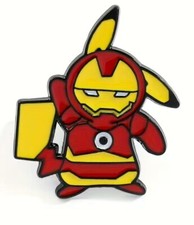 Pokemon Pikachu Iron Man Marvel Custom Enamel Pin Brooch Nintendo