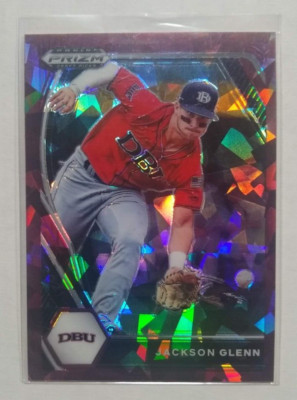 2021 Panini Prizm Draft Picks Jackson Glenn Purple Cracked Ice #ed 15/23 DBU