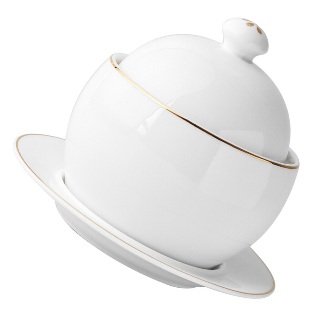 Dampftopf Soße Miso-Suppenschüssel Keramikschale Mit Goldrand