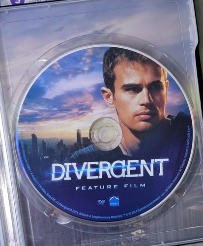 Divergent Steelbook Blu Ray + DVD Steelbook 2014 Divergent Series - Picture 6 of 8