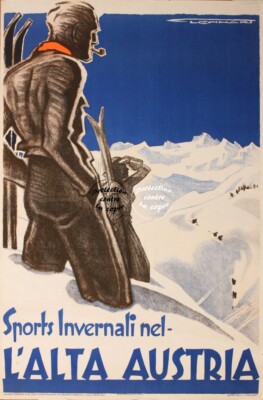 ALTA AUSTRIA SKI Rjrp - POSTER HQ 50x70cm eines VINTAGE POSTERS