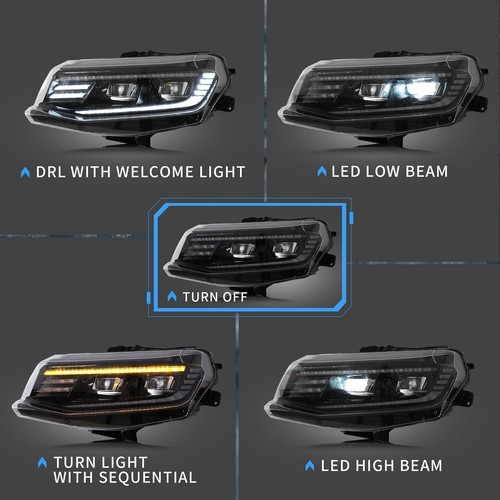 For 2016-2018 Chevrolet Camaro LT SS RS ZL LS LED Projector Headlights w/ DRL 2x - Bild 3 von 12