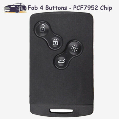 Smart Remote Key Fob 4B for 2009 2010 2011 2012 2013 2014 2015 16 Renault Koleos