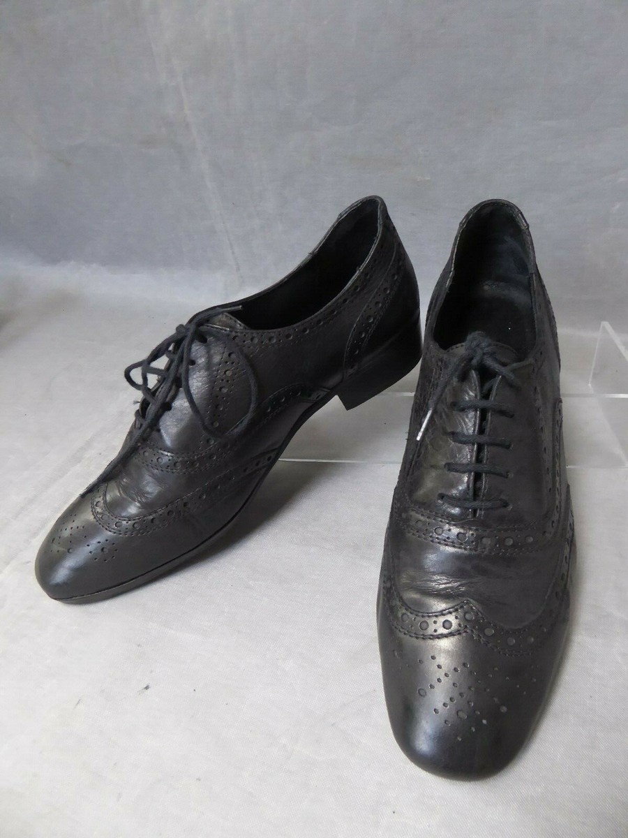 Derby Homme En Cuir Noir Taille 39,5 (6 G) - Excellente Occasion - Marque MANZ