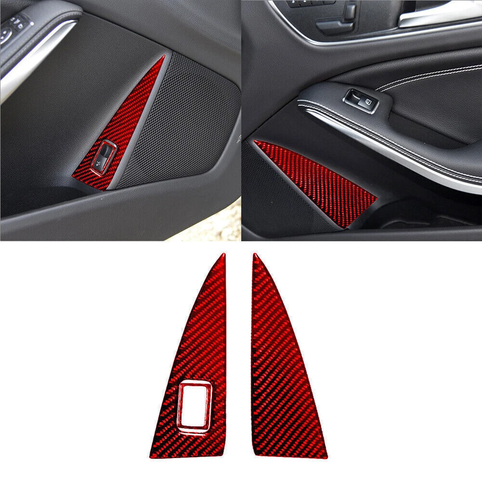 Kit de 35 piezas de cubierta completa de fibra de carbono roja para Mercedes Benz Clase CLA 2014-2018 Foto 2 de 4