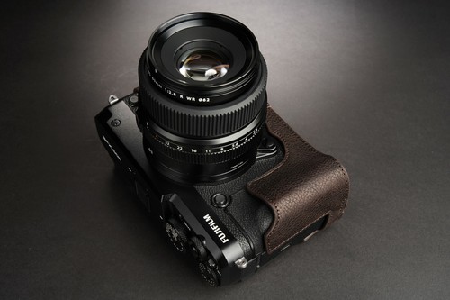 Funda protectora de cuero genuino con media cámara para FUJIFILM GFX 50R - Imagen 7 de 26