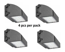  4PCS/Pack 80Watt Full Cut Off LED Wall Pack Light 5000K ETL DLC Replace 800HID
