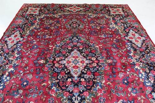 Alfombra Hecha a Mano Tradicional Vintage Medallón Oriental Lana Alfombra 253cm x 350cm - Imagen 3 de 11
