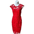Lace Sheath Red Dresses for Women