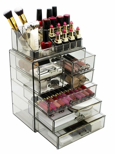 Acryl Make-up Organizer Aufbewahrungsbox mit 7 klaren Schubladen für Schmuck & Kosmetik - Bild 3 von 41