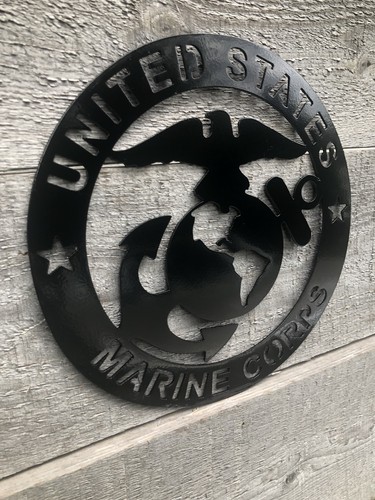 10 pulgadas. Letrero de pared conmemorativo del Cuerpo de Marines de los Estados Unidos acero 16 g - Imagen 2 de 3