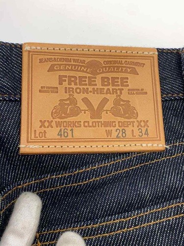 IRON HEART 461 Indigo Denim Jeans Slim Fit Size 28 Japanese Selvedge from Japan - Picture 6 of 6