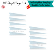 Super Heavy Duty 27cm OR 270mm White MSF Twin Slot Shelving Bracket
