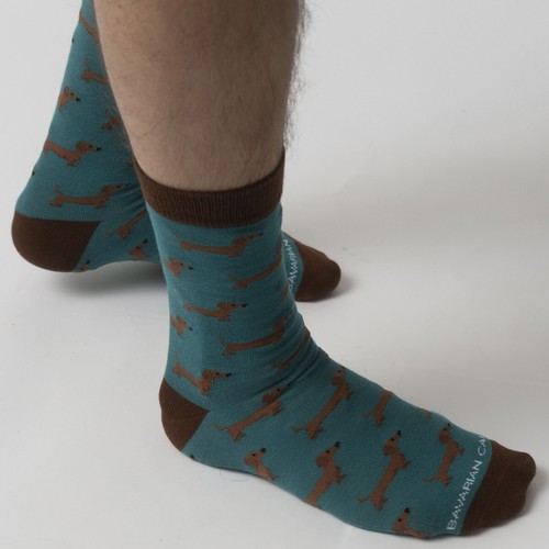 Bavarian Caps Sockenbox "Dackel" Unisex Freizeitsocken Stickerei Neuheit Socks - Picture 4 of 15