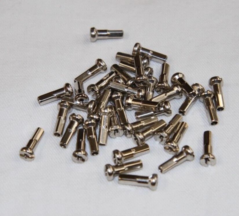 37 Stück Speichen Nippel 2,34mm x 14mm Rostfrei 13 G / 14 G Messing