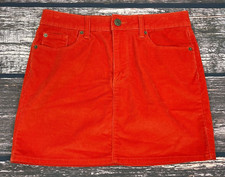 Gap 1969 Red Stretch Corduroy Mini Skirt Womens Sz 6/28 NWT