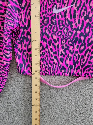 Nike Wild Long Sleeve Crop Swim Top Big Girls XL Fierce Pink Printed Pullover - Picture 8 of 16