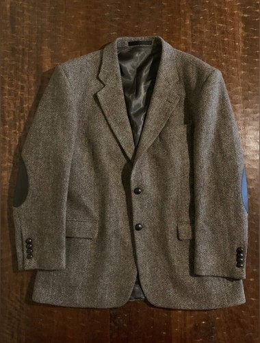 VTG Harris Tweed Men's Size 42L Earthtone Two Button Blazer Sport Coat - Picture 8 of 8