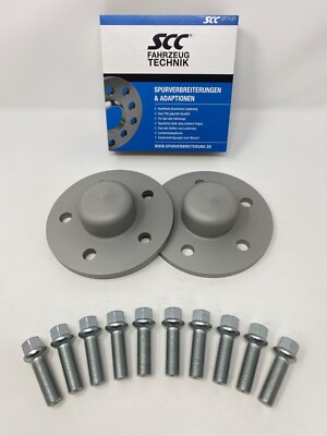 20mm 2x10mm Spurverbreiterung SCC für Mercedes mit Fettkappe Radschrauben M12