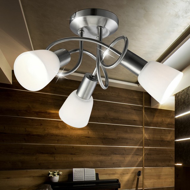 Wandleuchte Deckenleuchte Diele Glas LED weiss Wohnzimmer