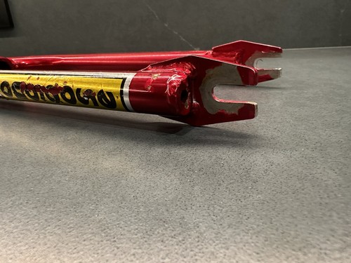 Mongoose Team Forks Original Candy Apple Red Over Nickel 1979 Old School BMX - Picture 3 of 13